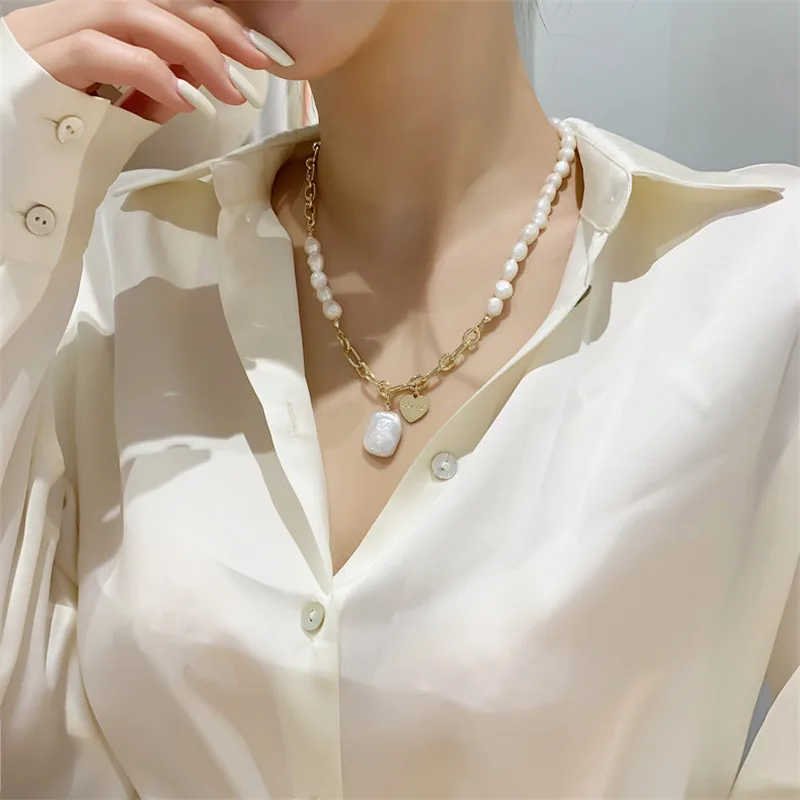 Ожерелье женское с натуральным жемчугом в европейском и американском стиле 2021 -