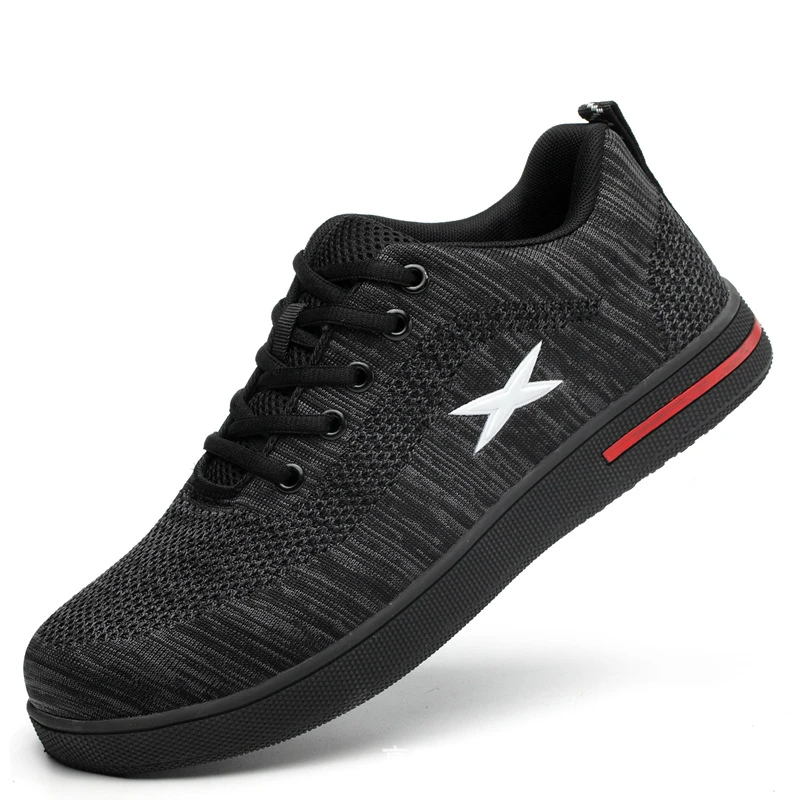 Мужская обувь для отдыха из дышащего сетчатого материала со стальным носком