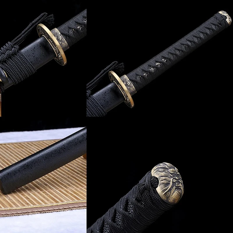 

Japanese Katana T10 Steel Clay Tempered Blade Razor Sharp Ready For Battle Handmade Full Tang Real Sword