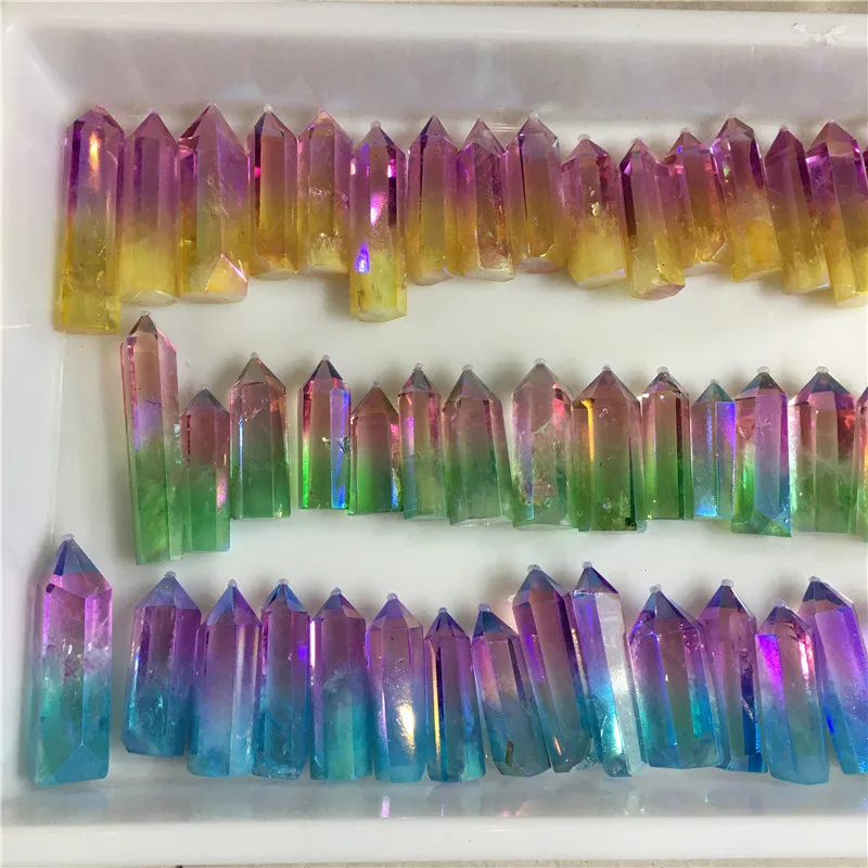 

Aura Angel Clear Crystal Stones Wand Point Healing For Home Decoration Gift