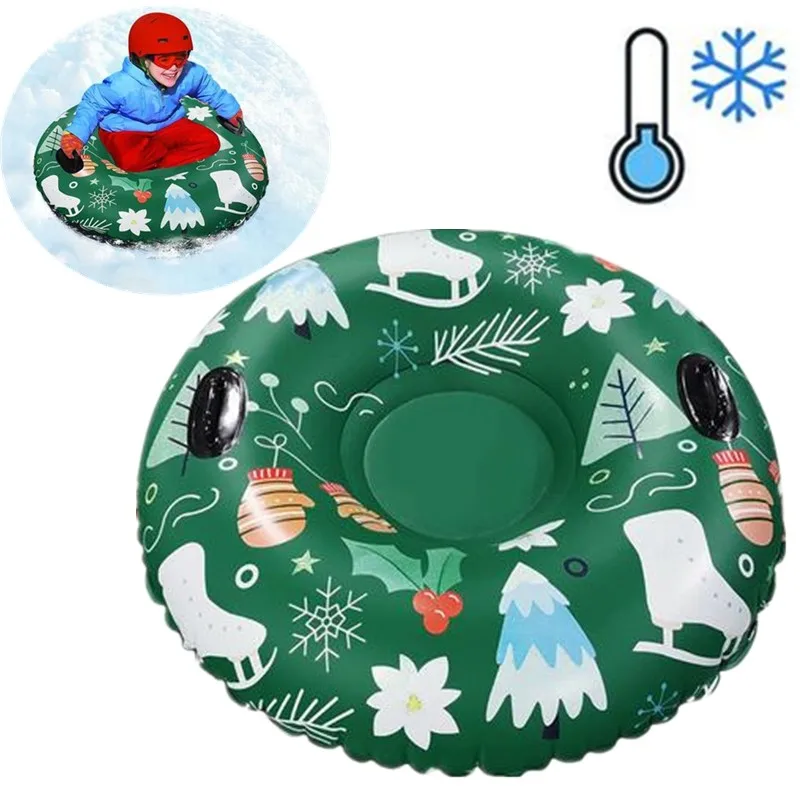 

Floated Skiing Board PVC Winter Inflatable Ski Circle With Handle Durable Children Adult Outdoor Snow Tube Skiing Accessories