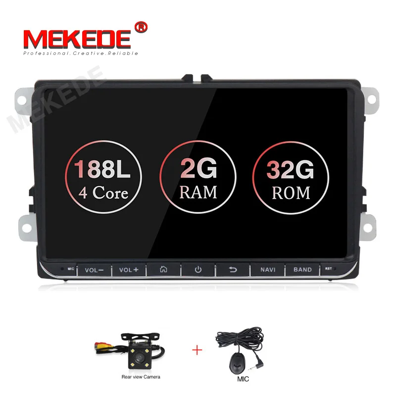 32G add camera " Android 9,1 2+ 32G Автомобильный gps-навигатор для VW Volkswagen SKODA GOLF 5 Golf 6 POLO PASSAT B5 B6 JETTA TIGUAN dvd плеер BT RDS - Цвет: 32G add camera