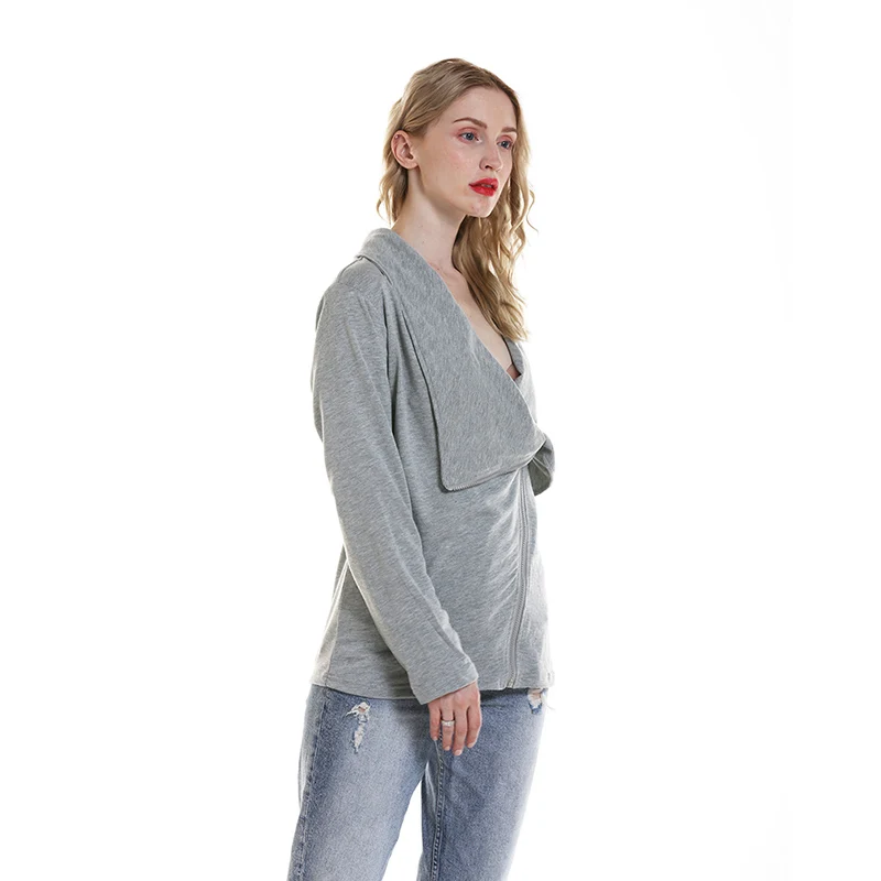 Повседневная куртка с длинным рукавом пальто отложным воротником для женщин