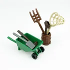 Город МОС, аксессуары, сборная игрушка, набор инструментов для фермы, Обучающие игрушки, ковш, автомобиль, подарки для детей, строительные блоки, модель городского друга