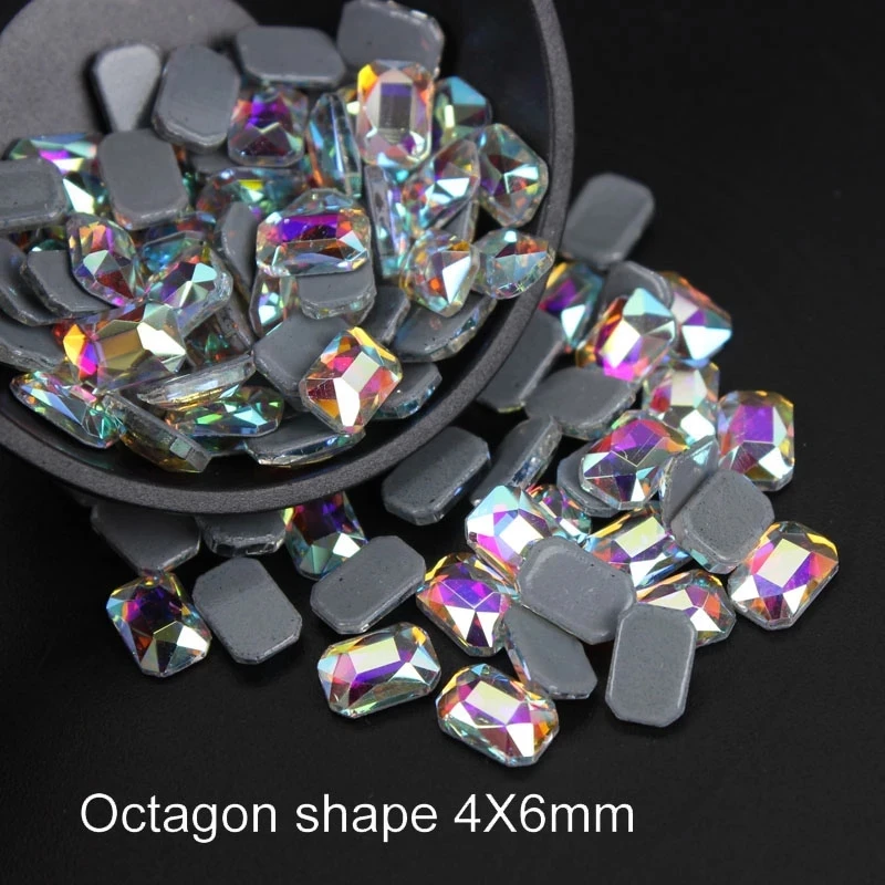 Смешанная форма высокое качество ногтей горный хрусталь тепловой ремонт