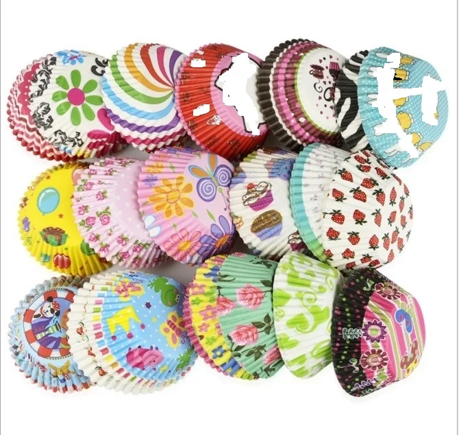 100 шт./лот коробка для маффинов контейнер чашек поднос вечеринки форма торта