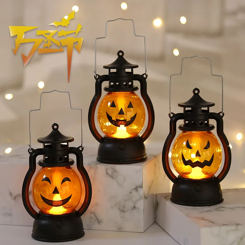 

Halloween Pumpkin lantern Kindergarten children portable Horror atmosphere decorations scene Layout props LED ornaments