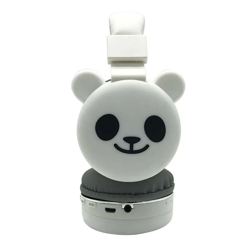 Panda JINSERTA, детские наушники, беспроводная Bluetooth гарнитура, стерео музыка, складные, регулируемые, с рисунком кота, наушники с микрофоном - Цвет: Panda