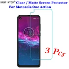 3 шт.лот для Motorola One Action 6,3 дюйма, Новая прозрачнаяАнтибликовая матовая защитная пленка HD для переднего экрана, Защитная пленка для сенсорного экрана