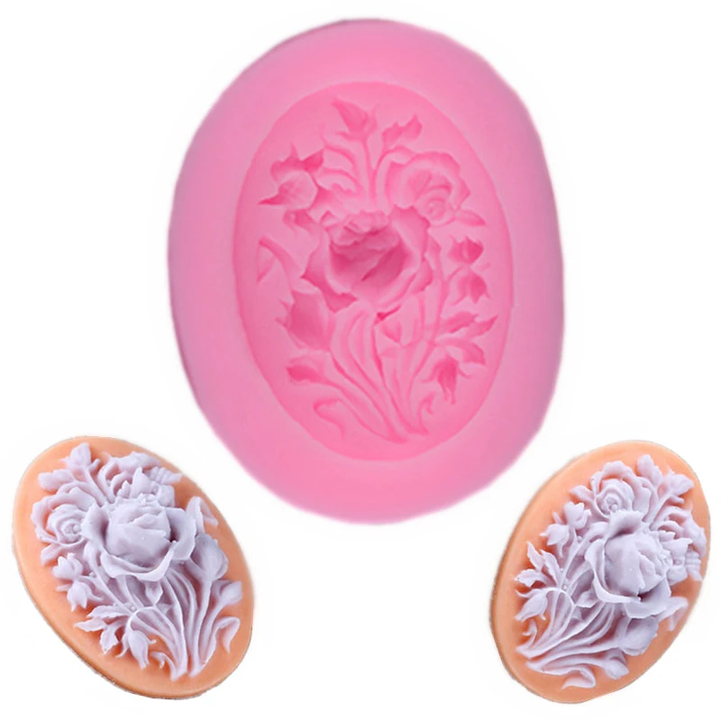 3D пионы цветочные формы для фондана шоколада торта льда полимерной смолы глины