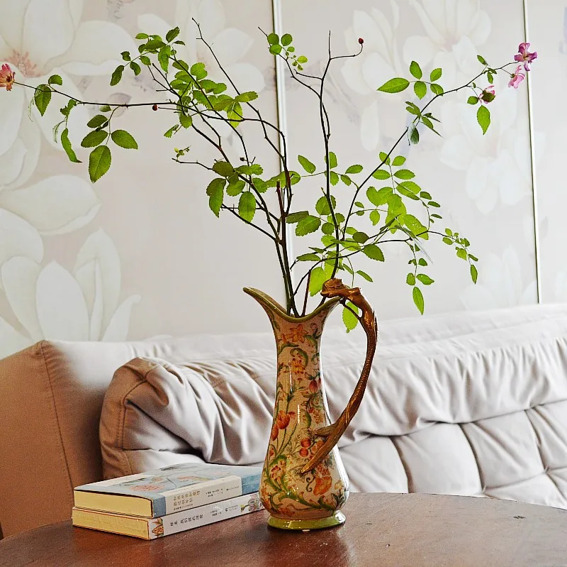 Керамическое украшение в европейском стиле Медная Ваза Русалка ручной работы с