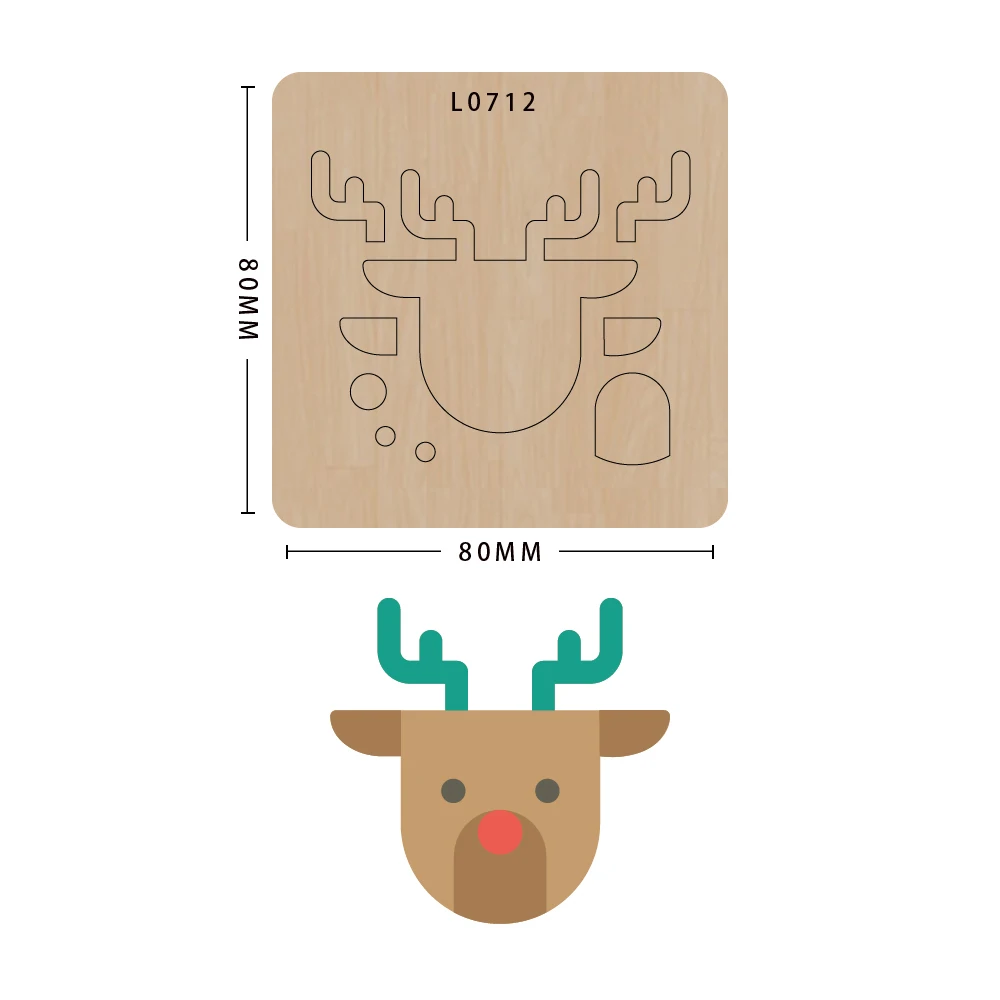 

Забавная Рождественская игрушка для скрапбукинга, деревянная высечка, декоративные принадлежности, шаблон подходит для обычных высекальн...