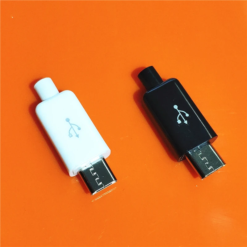 10 шт./лот YT2153Y Micro USB 4PIN штекер белый/черный сварочный кабель OTG интерфейс DIY данных