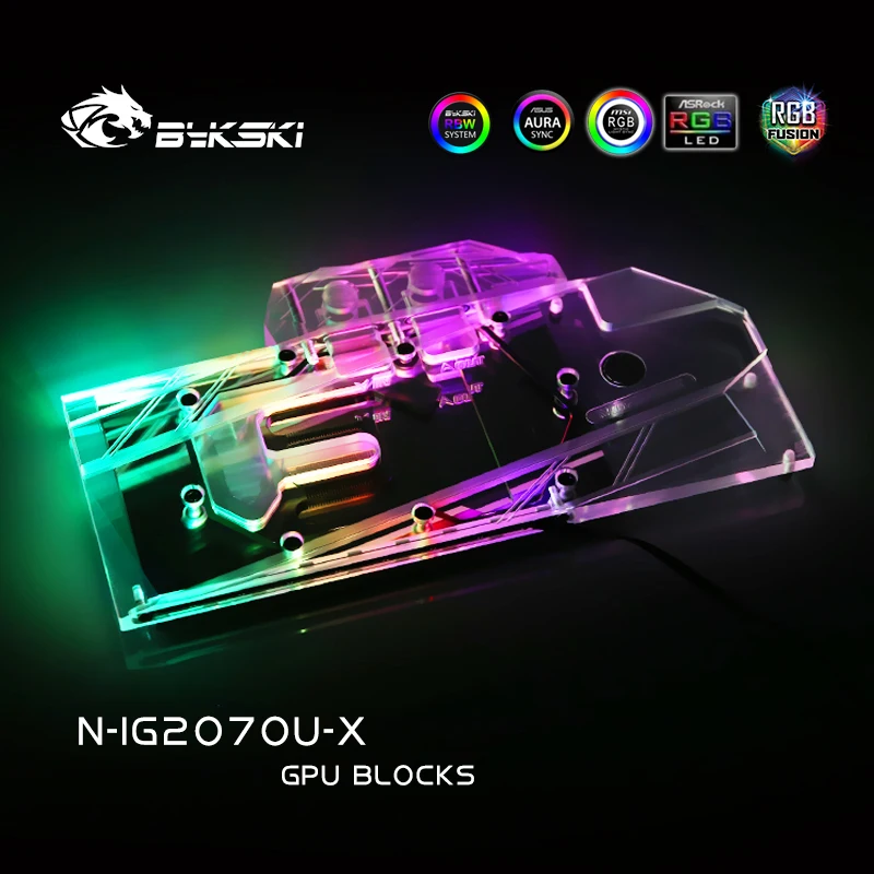 Bykski gpu кулер для красочного GeForce RTX 2070 Ultra OC блок водяного охлаждения полное