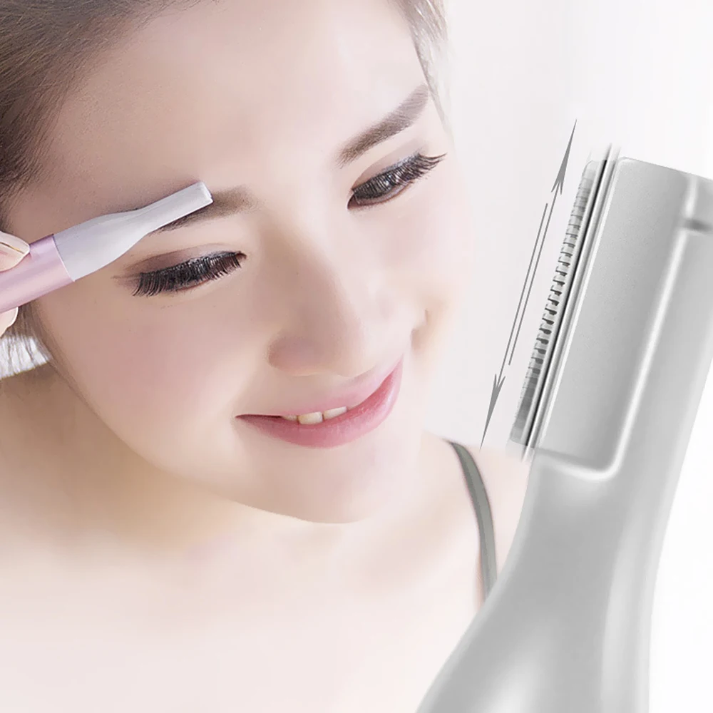 1 шт. портативный розовый триммер для бровей женщин и электробритва устройство