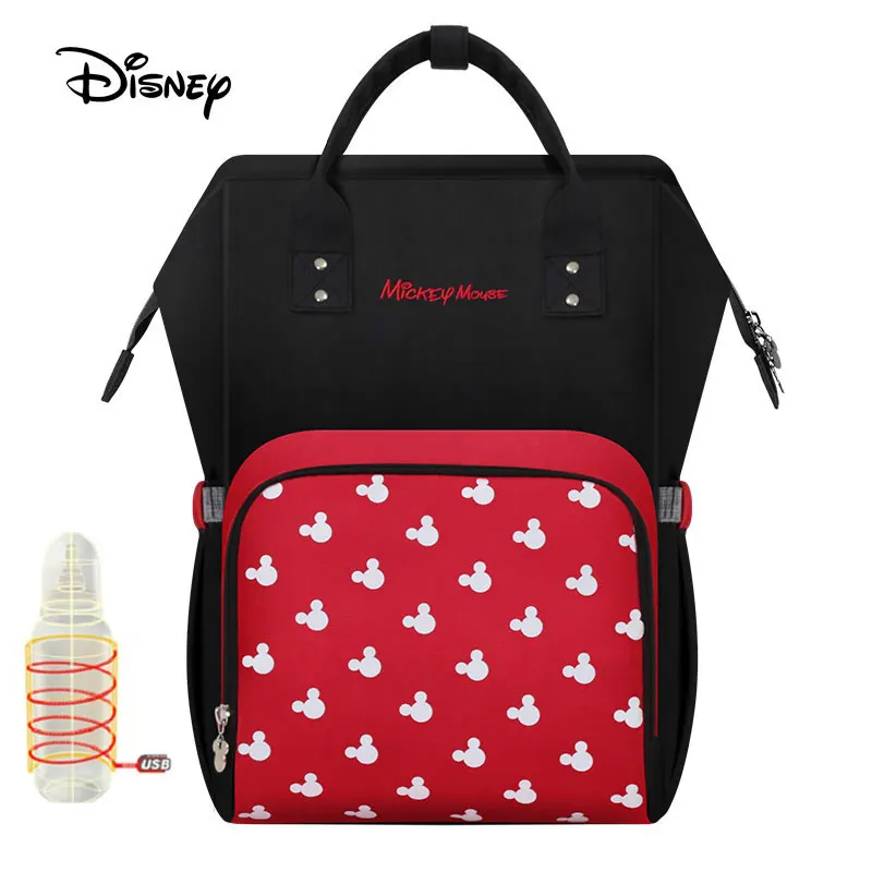 Сумка для подгузников disney, Usb, большая емкость, для мам, для мам, рюкзак для подгузников, органайзер для подгузников, для девочек, для мам, Влажные Сумки, прогулочная коляска - Цвет: BB0019