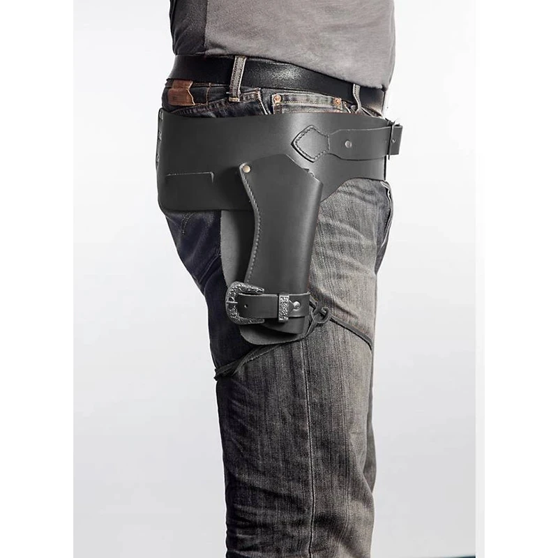 Кобура для пистолета в стиле стимпанк старого Дикого Запада кожаный ремень