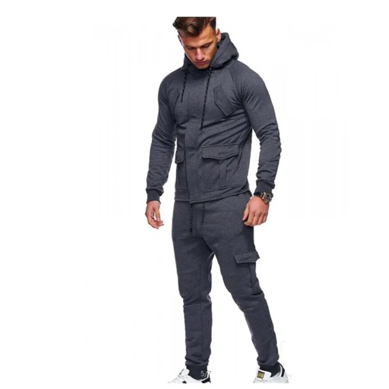 2019 Новая мужская Толстовка Спортивные штаны Повседневный костюм Мужская