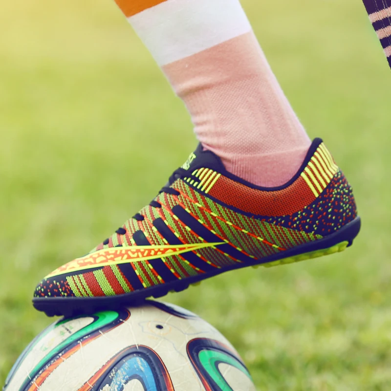 2019 модная Новая Мужская дышащая Четырехцветная футбольная обувь тренировочная