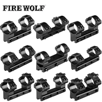 fire wolf double clamp scope mount ring 25 4mm length 100mm high quality metal tactical hunting fits 11mm dovetail rail