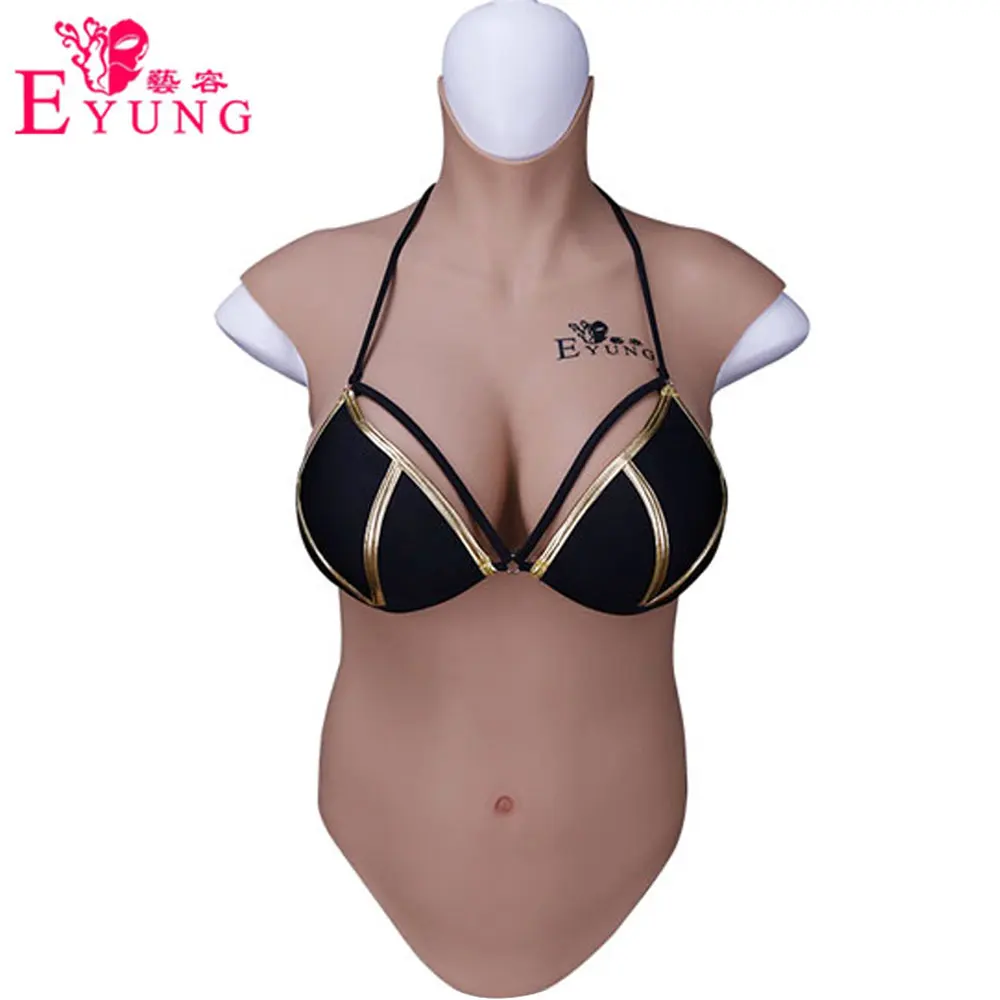 L-E Cup High End 7th Generation No Oil Realistic Shemale Half Body Fake Boobs False Breast Forms Tits Enhancer Crossdresser
