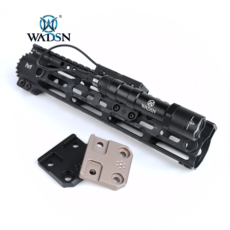

WADSN Airsoft M300&M600 Flashlight Side Scout Mount For M-LoK Keymod Rail Guns Weapon Light CNC Metal Base Hunting Accessories