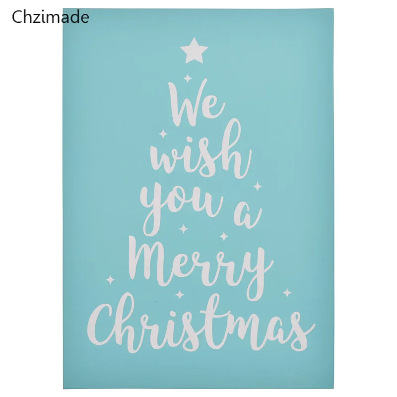 Lychee Life Merry Christmas трафаретная печать трафареты для краски украшения стен Diy Скрапбукинг ремесла