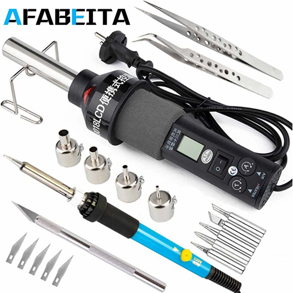 AC 220V 450W Heat Guns 450 Degree LCD Adjustable Electronic Heat Hot Air Gun For 8018LCD Desoldering Soldering Station