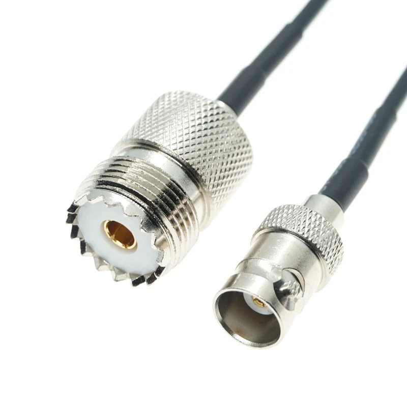 

UHF Female SO-239 To BNC Female Connector Plug Jumper Coaxial RG174 Extension Cable
