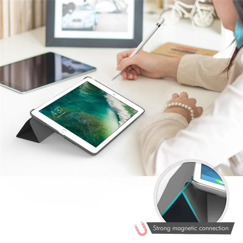 

Magnetic PU Leather Flip Cover Cases For Apple iPad 2 3 4 Smart Wake Up Sleep Soft Silicone Stand Holder Protective Case