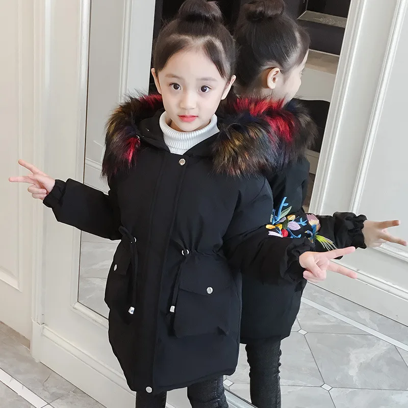 2019 зимняя куртка для маленьких девочек детская парка с хлопковым наполнителем