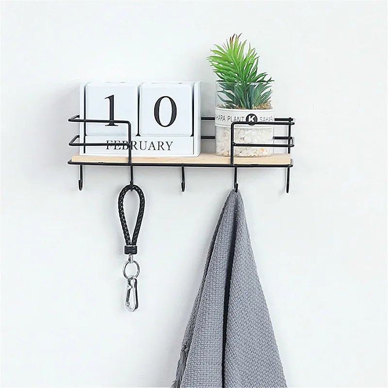 Железная деревянная стойка для хранения перегородка настенное крепление крючки