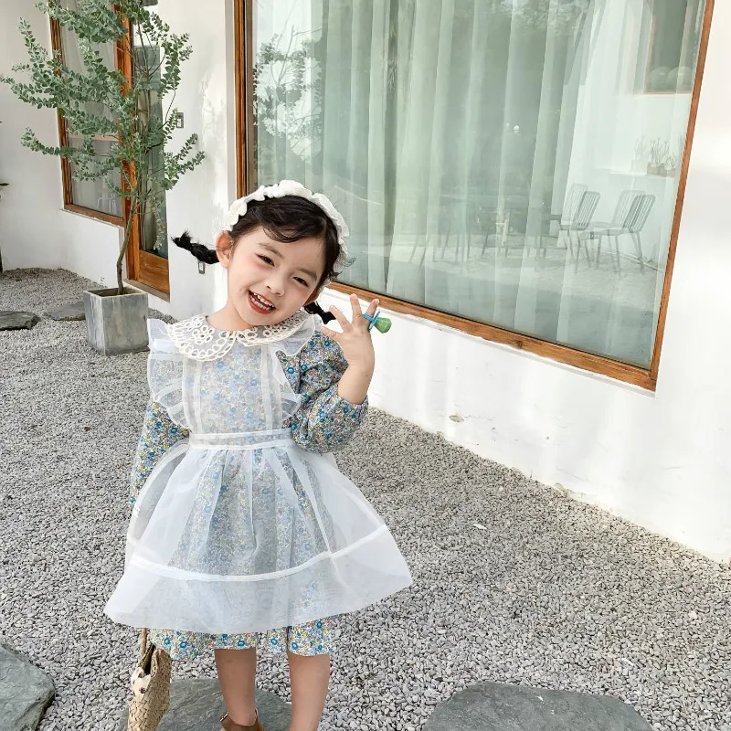 Весна 2020 Новое поступление милое Хлопковое платье в Корейском стиле с длинными