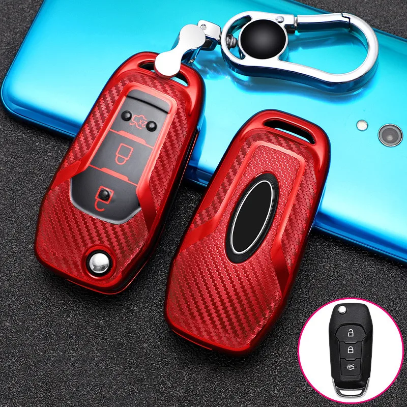 

Car 3 Buttons key case cover Folding Remote protection key Hard shell set For Ford Mondeo(1.5T) EVEREST( 2015 2016 2017 ) Escort