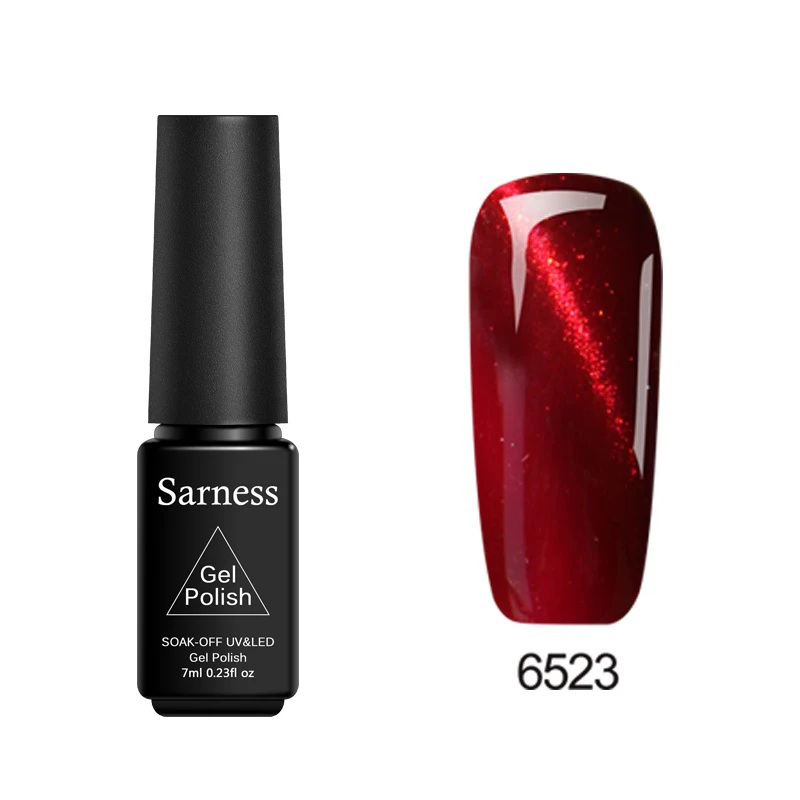 Sarness 7ml Red Flame Magnet Cat Eyes Top Coat Gel Nail 3D Eye Varnish Art Long Lasting Polish | Красота и здоровье