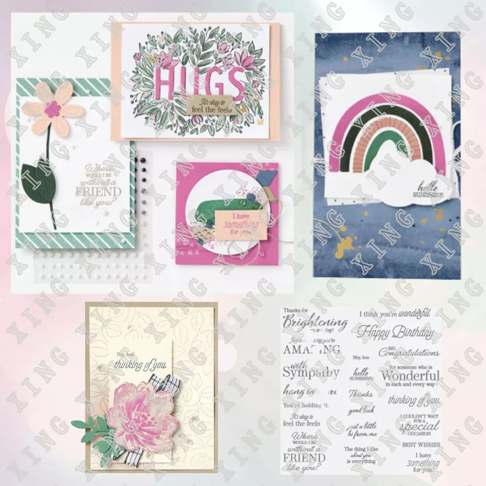 

2022 Spring Special Hugs Flowers Metal Cutting Dies and Stamps Scrapbook Diary Decoration Embossing Diy Greeting Card Handmade