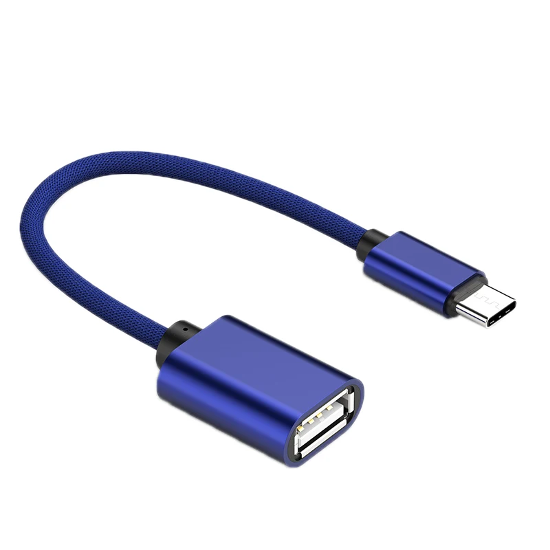 Usb Otg type C к usb адаптеру Быстрая зарядка зарядное устройство нейлоновый плетеный