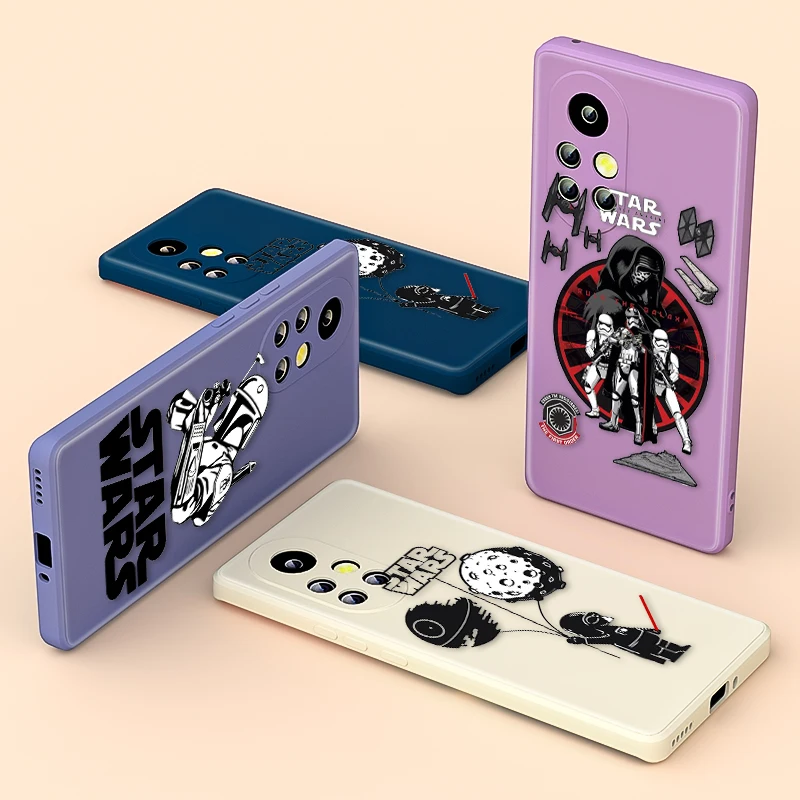 

Cool Cartoon Star Wars For Huawei Nova 8 7 6 5 8i 5i 5G PRO SE 4E 3 4 Liquid Silicone Soft Cover Phone Case