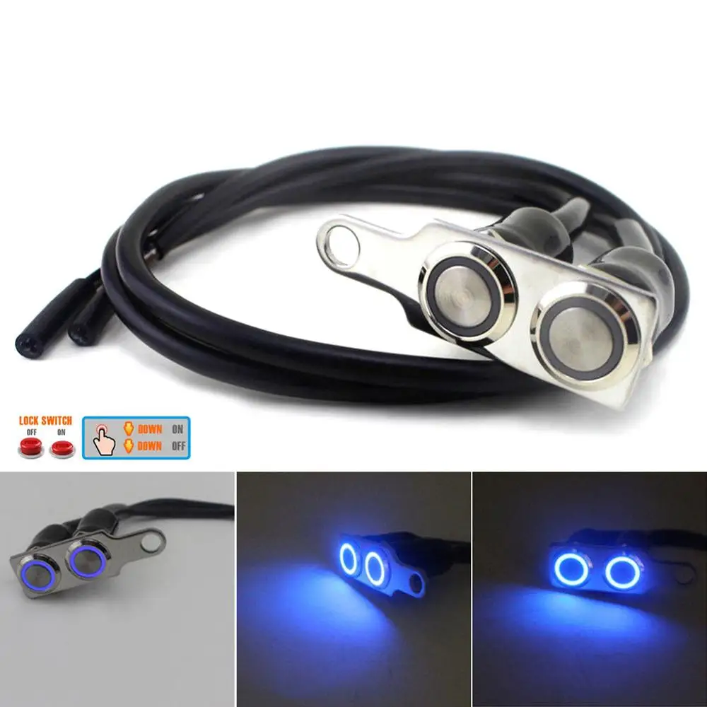 

12 В водонепроницаемый переключатель на руль мотоцикла, регулируемая кнопка вкл. ВЫКЛ. Для 12 В постоянного тока, универсальный двигатель, вез...