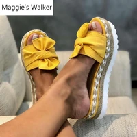 womens sandals 2021 shoes woman bow summer sandals slipper outdoor flip flops beach shoes female slippers zapatos de mujer