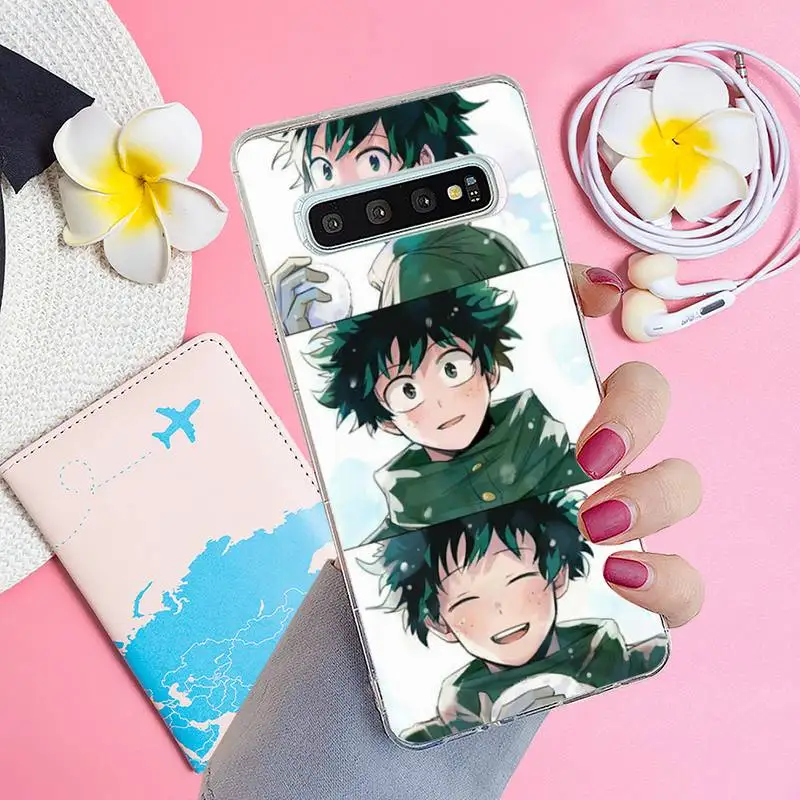 

My Hero Academia deku Boku Phone Case Transparent for Samsung A71 S9 10 20 HUAWEI p30 40 honor 10i 8x xiaomi note 8 Pro 10t 11