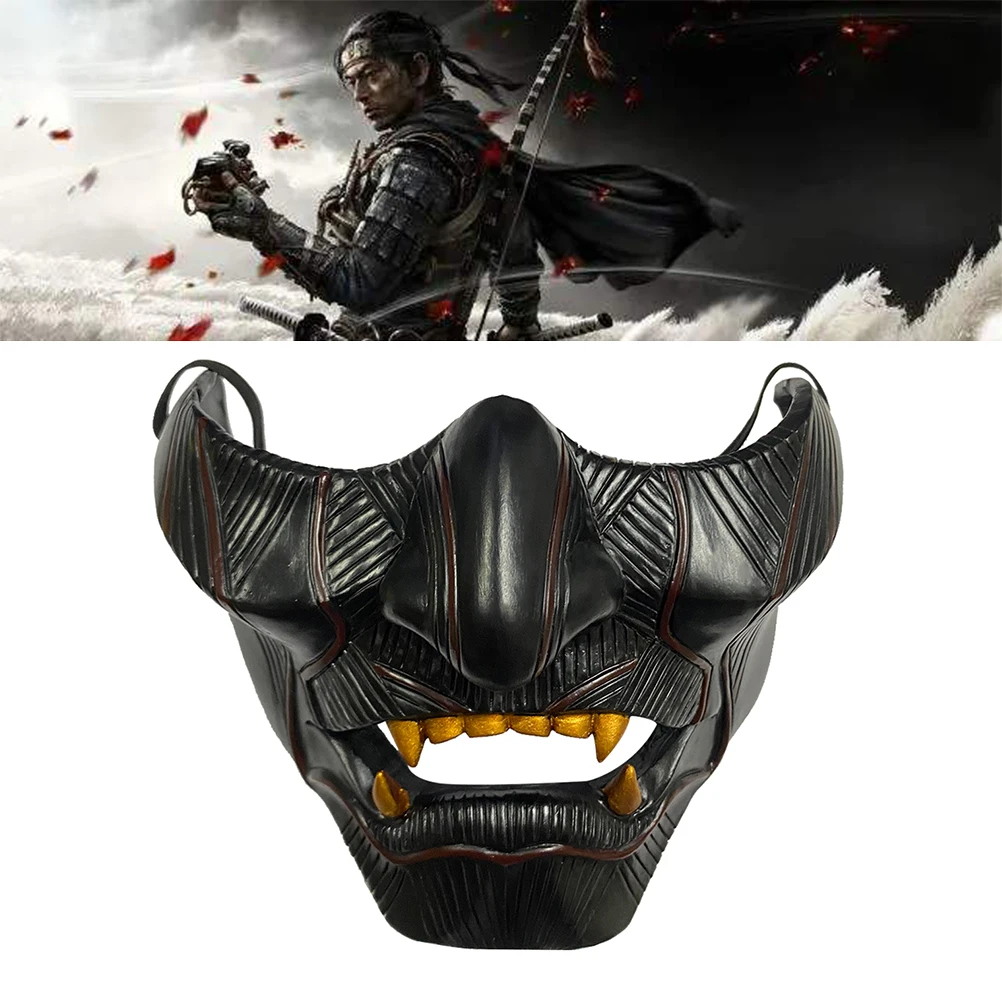 

New Halloween Ghost of Tsushima Mask Cosplay Latex Game Masks Masquerade Halloween Party Costume Props Adult Anime Grimace Mask