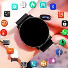 Круглые умные часы для женщин и мужчин, умные часы для Android, IOS, электроника, умные часы, фитнес-трекер, ремешок из нержавеющей стали, Смарт-часы