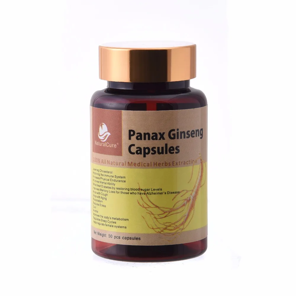 

NaturalCure Panax Ginseng Capsule, 100% Natural Wild Ginseng Extract Powder, Tonify Body Organs, Improve Immune System