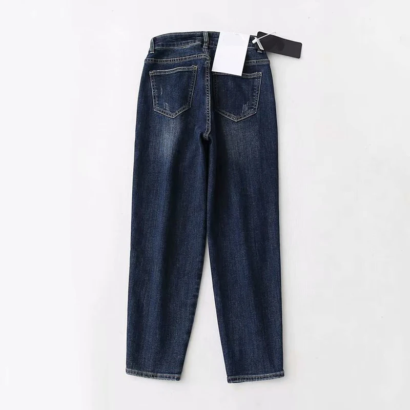 GOPLUS джинсы с высокой талией бархатные женские прямые брюки размера плюс черные