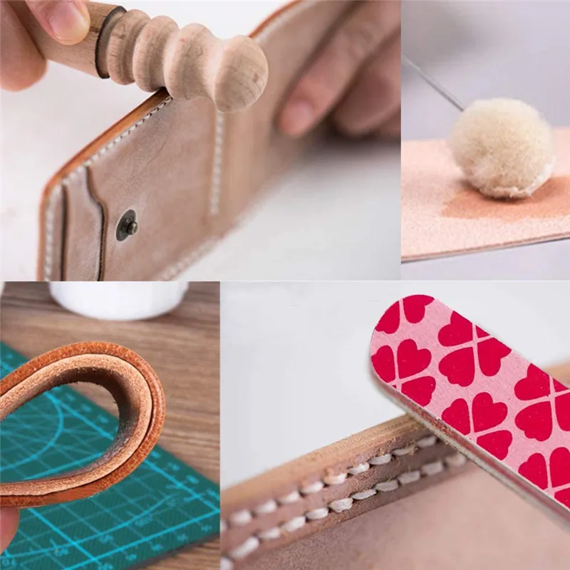 

Nonvor Leather Craft Sewing Repair Working Cord Prong Punch Tools Hand Sewing Needles Awl Waxed Thread Cutter Carving Stitching