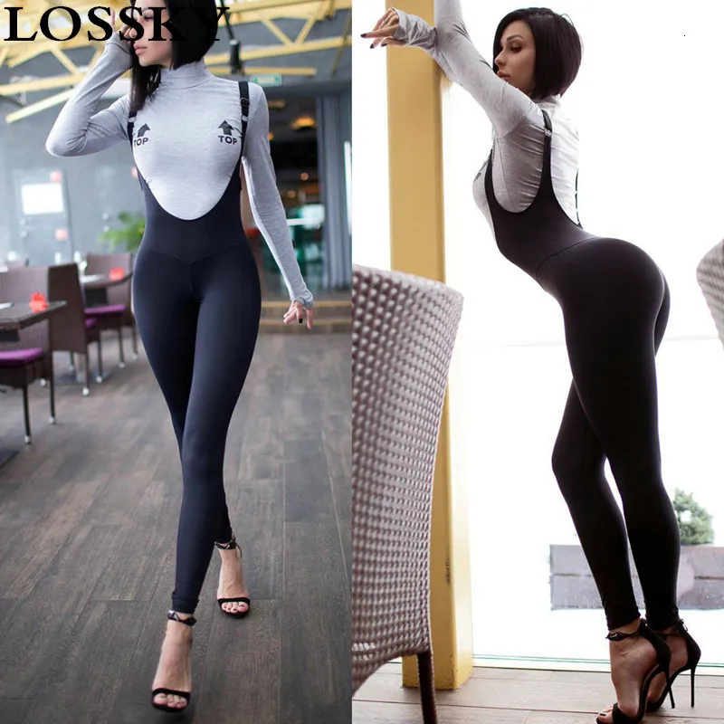 Сексуальный черный Bodycon Спагетти ремень Комбинезоны женские тонкий боди костюм