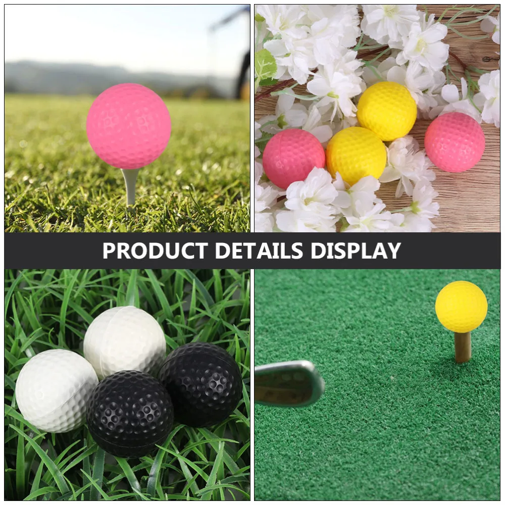 

24Pcs Colored Golfs PU Elastic Golfs Golfs Practice Training