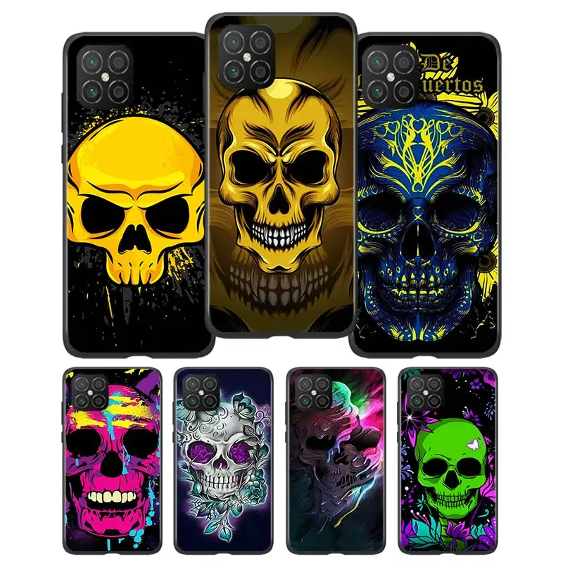 

Interesting Skull Art For Huawei Nova 2i 3E 3i 4E 5Z 5E 5T 7i 8 7 6 5 SE 5G 5i Pro 2 3 Lite 2017 Plus Black Phone Case