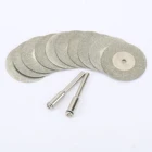 10 шт. 30 мм Алмазное режущее лезвие колесо диск шлифовальный диск с 2 шт. 3 мм оправка для дрели шлифовальный станок вращающийся инструмент